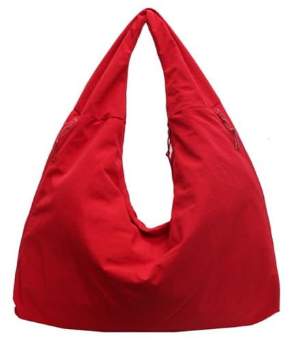 Image of Slouchy Nylon Hobo Bags Women Underarm Shoulder Bag Crescent Crossbody Purses Trendy Large Travel Beach Tote Handbag
