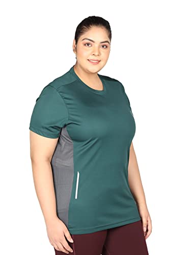 Image of CHKOKKO Women's Polyester Round Neck Regular Fit Gym Sports T-Shirt