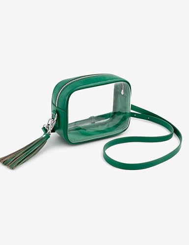 Image of Yarnic Clear Bag Stadium Approved, PVC Transparent Crossbody Purse Small Clear Crossbody Bag with Adjustable Shoulder Strap