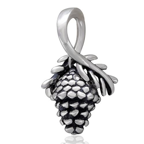 Cuentas de cruz de dos colores y bola de nieve en plata para pulsera europea