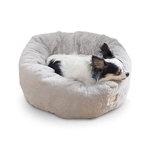 アイリスオーヤマ(IRIS OHYAMA) 犬 猫 ベッド ラビットファークッション ペットベッド PRCB-500 グレー 直径約50×高さ約16" 