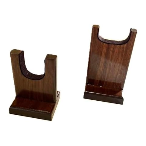 CLEARCO Wide Wood Gun Stands, Walnut, display stands for rifles, long guns, firearms, weapons and collectables (Walnut) Cover