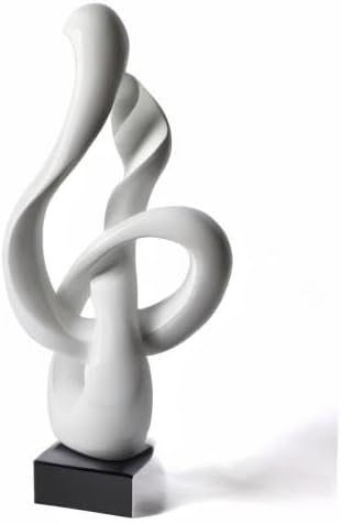 Sculpture Music Note Decor Modern Statue Gifts Treble Clef Figurine Polyresin Arts White 23 inch - Image 13