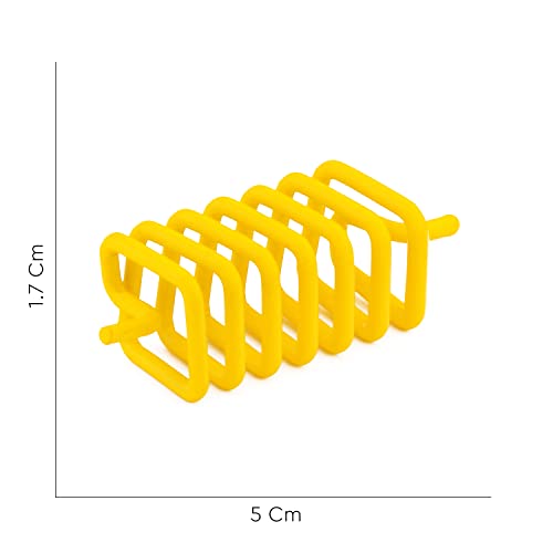 Image of Vastu Yellow Square Anti-Clockwise Spring for South, South West Direction Used to Enhance the Energy of Earth Element 1.5 inch Inch (Pack of 9)