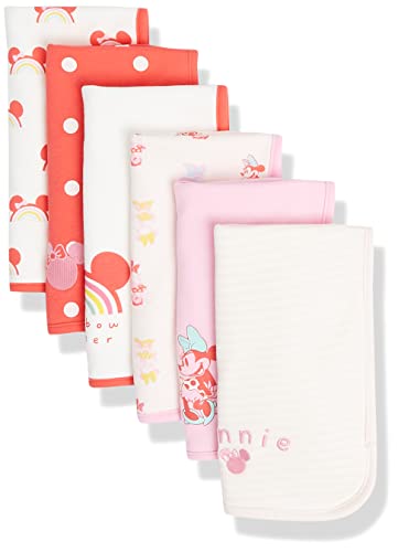 Image of Amazon Essentials Disney | Star Wars | Princess Baby Girls' Burp Cloths, Pack of 6