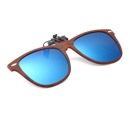 Image of Long Keeper Clip On Sunglasses - Polarized Flip Up Clip-on Sunglasses for Women & Men - Over Prescription Glasses