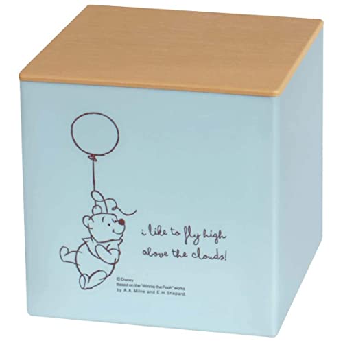 Nishiki Kasei Winnie The Pooh Tissue Case, Playful, Light Blue, Polypropylene, 12x12x12cm