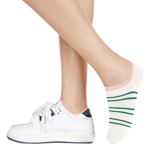 Image of Benefeet Sox Cute No Show Socks for Women Low Cut Socks for Girls Liner Invisible Socks Cotton Flat Boat Loafer Socks