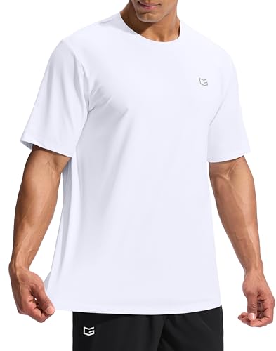 Image of G Gradual Men's Sun Protection Swim Shirt UPF 50+ Rash Guard Short Sleeve Quick Dry Water Hiking Workout Shirts for Men