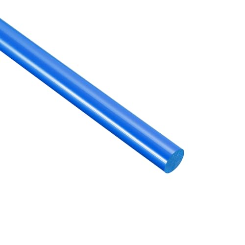 Image of uxcell Acrylic Round Rod, Blue,1 /4 inch Diameter 18-1 /8 inch Length, Solid Plastic PMMA Bar Stick 3pcs