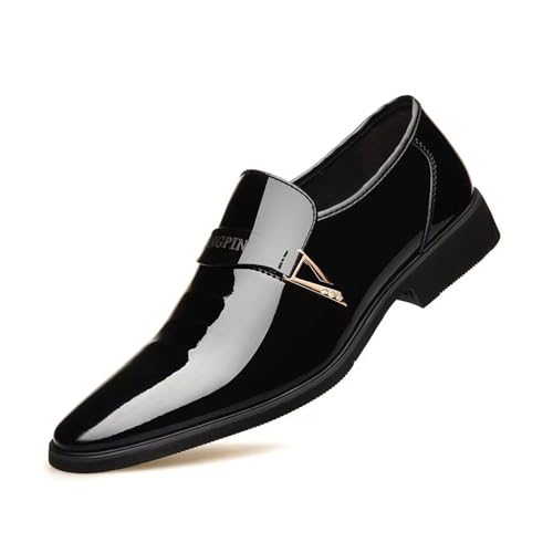 Hixingo Zapatos de Vestir Hombre Sin Cordones, Zapatos de Cuero Modernos Zapatillas Vestir Hombre Verano Antideslizante Suela de Goma para Negocios, Oficina, Trabajo, Bodas (686# Negro,43) Hixingo Zapatos de Vestir Hombre Sin Cordones, Zapatos de Cuero Modernos Zapatillas Vestir Hombre Verano Antideslizante Suela de Goma para Negocios, Oficina, Trabajo, Bodas (686# Negro,43)