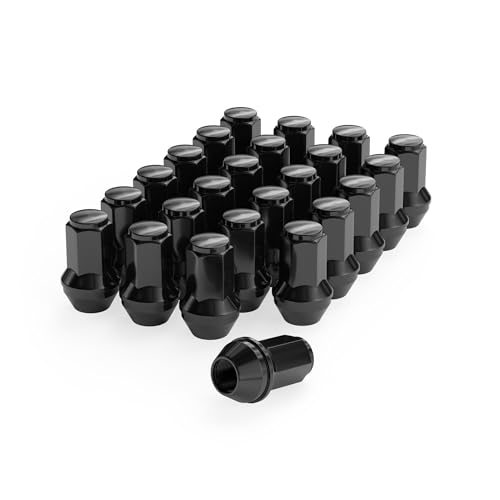 Richeer 24pcs M14x2 OEM Factory Style Lug Nuts for 2004-2014 F150 Expedition Lincoln Navigator One-Piece Large Acorn Seat Black Wheel Lug Nuts 13/16 (21mm) Hex Replacement OE 4L3Z1012A 7L1Z1012A