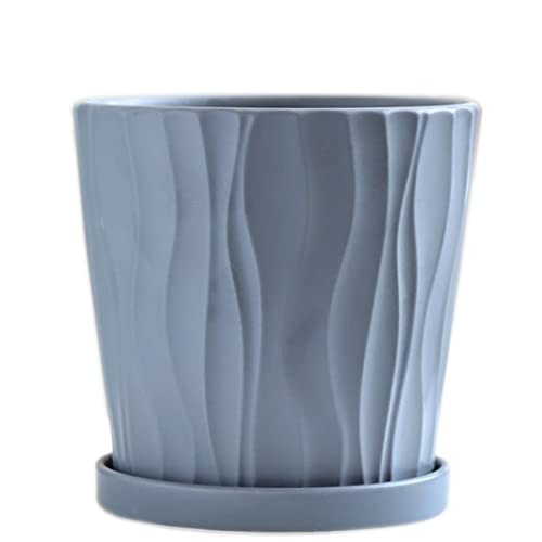 鉢カバー おしゃれ 室内 植木鉢 おしゃれ 大型 15cm 植木鉢 円筒形 セラミック 植木鉢 現代 - 屋内と屋外の植物植木鉢 - 排水穴とソーサー付きセラミック植木鉢 15cm 白 おしゃれ 鉢 鉢植え インテリア 部屋 オフィス 室内 飾り 観葉植物 多肉植物 (線形-グレー) 鉢カバー おしゃれ 室内 植木鉢 おしゃれ 大型 15cm 植木鉢 円筒形 セラミック 植木鉢 現代 - 屋内と屋外の植物植木鉢 - 排水穴とソーサー付きセラミック植木鉢 15cm 白 おしゃれ 鉢 鉢植え インテリア 部屋 オフィス 室内 飾り 観葉植物 多肉植物 (線形-グレー)