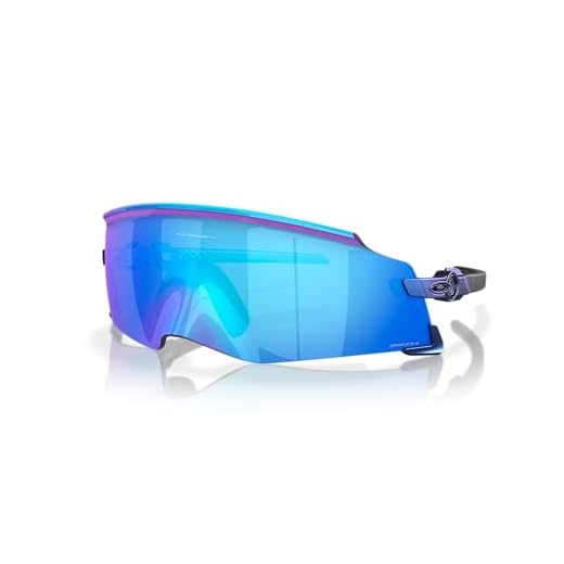Oakley Óculos de sol masculino fosco ciano/armação azul colorshift, lentes Prizm safira, 0 mm, Ciano fosco/azul com mudança de cor, Medium