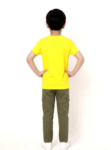 Image of Double F Branded Cotton Bio wash Round Neck Half Sleeve Solid T-Shirt for Boys and Baby