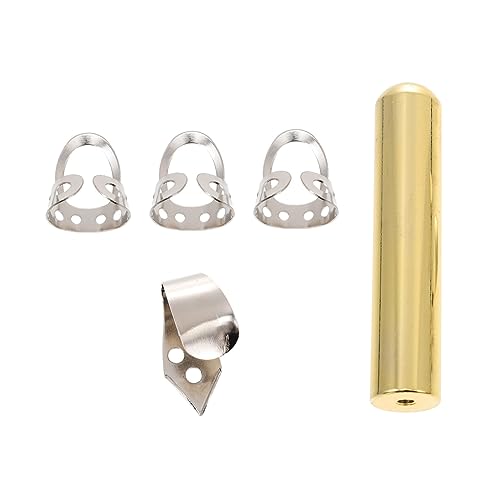 ifundom Professional Guitar Accessory Set Guitar Slide Bar Metal Finger Slide 80mm Round Tip