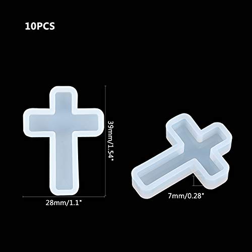arricraft 10 Pcs Cross Shape DIY Molds - Image 2