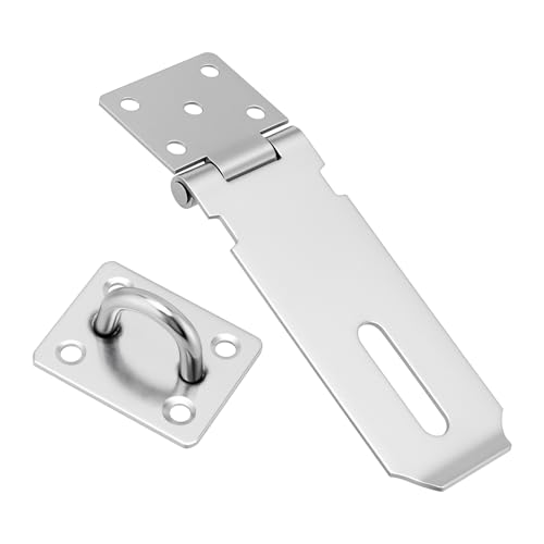 Image of 15 PCS 4 Inch Padlock Hasp Latch, Stainless Steel Padlock Hasp, Heavy Duty Security Hasp with Mounting Screws, Door Locks Hasp Latch for Doors and Cabinets