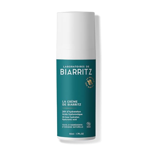 Laboratoires de Biarritz – La Crème de Biarritz – Hydrate & Aide à Prévenir les Premières Rides – Formule Vegan – Certifiée Bio – Visage, Cou & Décolleté – Fabriquée en France – 50 ml