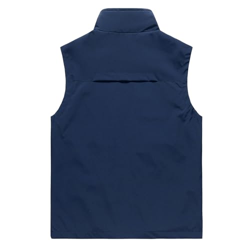 Lightweight Vest for Men Casual Sleeveless Jacket Stand Collar Vest Zip Up Hiking Vest Plus Size Vest with Pockets2