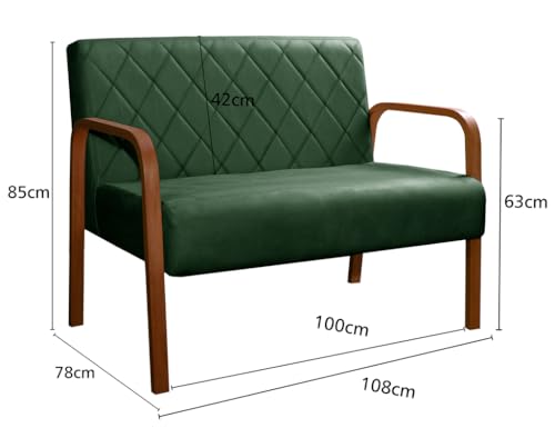 Bella Decor, Namoradeira Lara, Veludo Verde 270