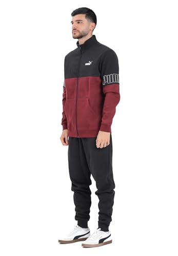 PUMA Chándal ESS COLORBLOCK burdeos y negro para hombre, rojo, S