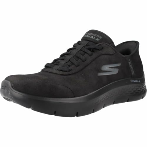 Skechers Go Walk Flex, Scarpe da Ginnastica Donna, Light Black Logo, 39 EU