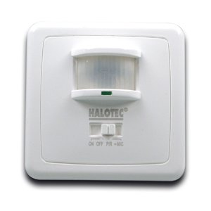 Interruptor detector por infrarrojos empotrable. Sensor de Movimiento para dentro y fuera. Ajustable sensibilidad, tiempo, sonido y luz.