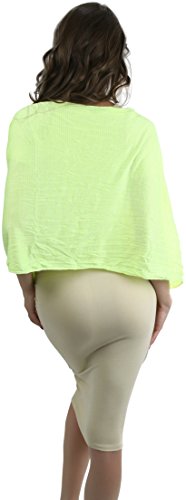 ToBeInStyle Women's Striped Neon Infinity Scarf3