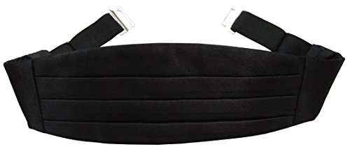 Boy's Solid Black Satin Cumberbund2