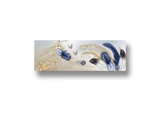 Image of Rainbow Butterflies And Bird Feather Printed AC Cover, 1.5 Ton | Air Conditioning Dust Cover, Folding Designer, 97 x 31 x 21.5cm