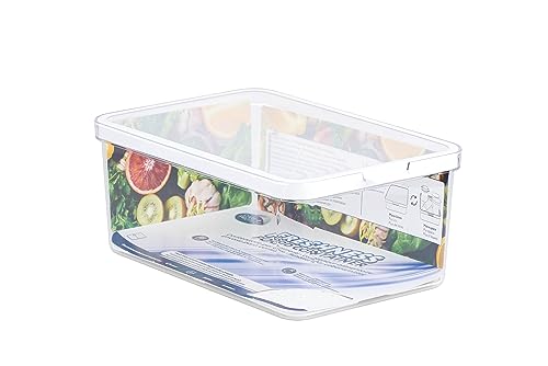 CARE + PROTECT CFSC4049 Contenedor Inteligente, Perfectamente apilable, Organizador de frigorífico, Protege Humedad, Mantiene los Alimentos Frescos Durante más Tiempo, 4,65 l, Plastic CARE + PROTECT CFSC4049 Contenedor Inteligente, Perfectamente apilable, Organizador de frigorífico, Protege Humedad, Mantiene los Alimentos Frescos Durante más Tiempo, 4,65 l, Plastic