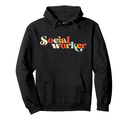 Social Worker Retro School Social Worker Life Coworker Sudadera con Capucha