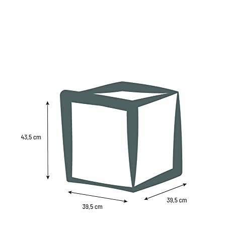 EDA Plastiques Volcania 13730 BR. T SX1 Übertopf, quadratisch, Kunststoff, 40 x 40 x 40 cm