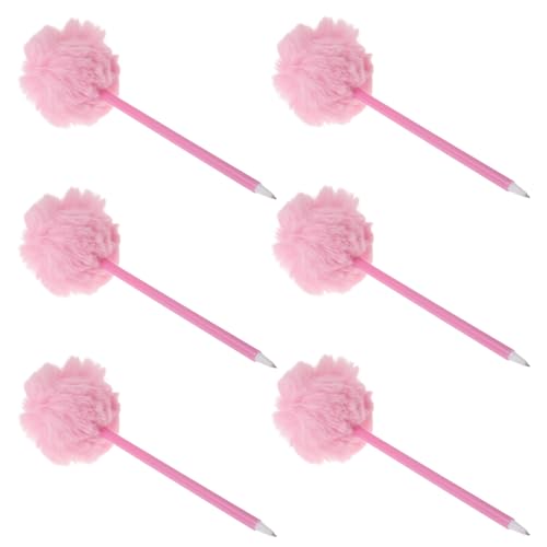Bolígrafos de bola adorables con pompones peludos, el regalo creativo ideal para estudiantes