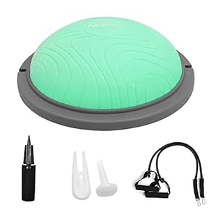 PROIRON Balance Trainer with Resistance Bands, Balance Ball, Half Yoga Ball, Air Dome Balance Ball with Pump/Nonslip Base, Body Balance Strength Trainer Ball Equipment Exercise Workout Trainer