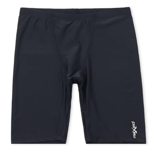 GIBZ Tight Fit Swim Trunks Men Quick Dry Swimming Shorts Black Beach Shorts Elastic Bathing Suit