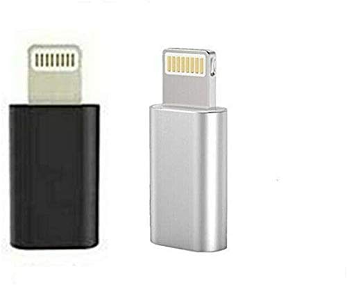 2 Pack Cargador Micro USB Adaptador Convertidor para iPhone XR XS MAX 8 Plus 11 Pro