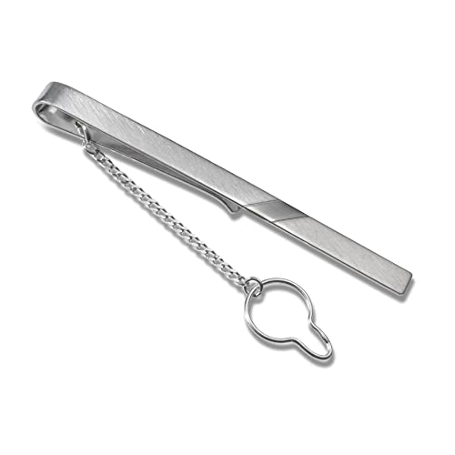STERLL Herren Krawattennadel Hochzeit Silber 925 gebürstet mit oxidiertem Streifen Schmucketui Die Besten Männer Geschenke Cover