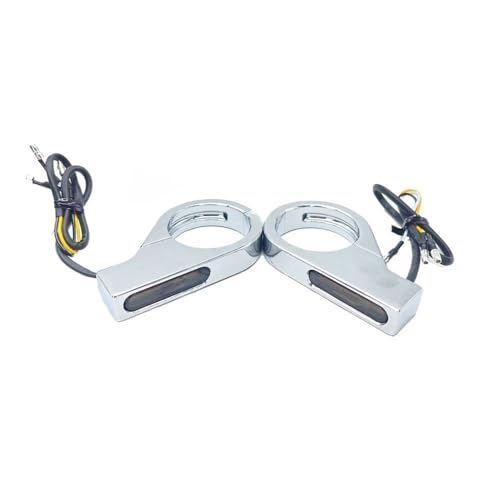Indicateurs moto LED haut de gamme ambre blanc pour tubes de fourche 39mm-41mm