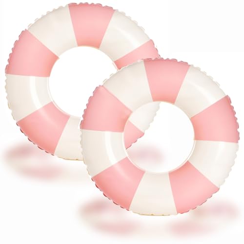 Image of 2 PCS Inflatable Pool Floats for Swimming Pool Party Lake Beach Adults - Floaties Pool Tubes Swim Rings Tubes Floaties for Beach Pool Party Decorations