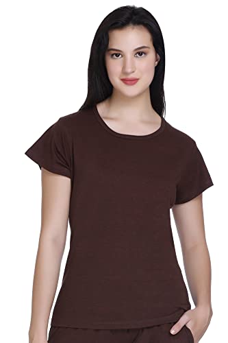 Image of GODFREY Women Round Neck Half Sleeve Cotton T Shirts