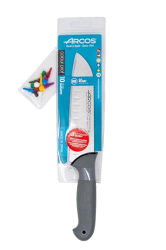 Couteau Santoku acier inoxydable Arcos 18 cm Colour Prof lame alvéolée - 7