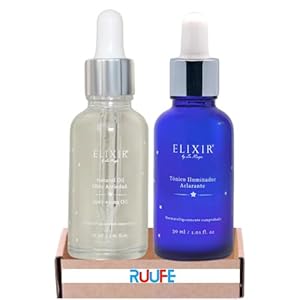 RUUFE Tonico Iluminador Aclarante y Oleo Antiedad Natural Oil (2 Pack) Elixir Tonico Iluminador Aclarante y Elixir Oleo Antiedad Natural Oil Elixir By La Maga Elixir Aclarante Elixir Oleo
