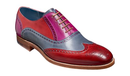 Image of BARKER Valiant Men's Handmade Oxford Derby Shoes - Premium Calf Leather, Goodyear Welted, Hand-Painted Finish, Classic Formal Style