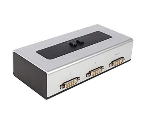 DVI 2 Port Manual Switcher Selector Switch Box Monitor single mode QWXGA 2048X1151(Computer 2:1 DVI Monitor or DVI Monitor 2: 1 Computer) Wall Mount Hole Built-in, wall or table available