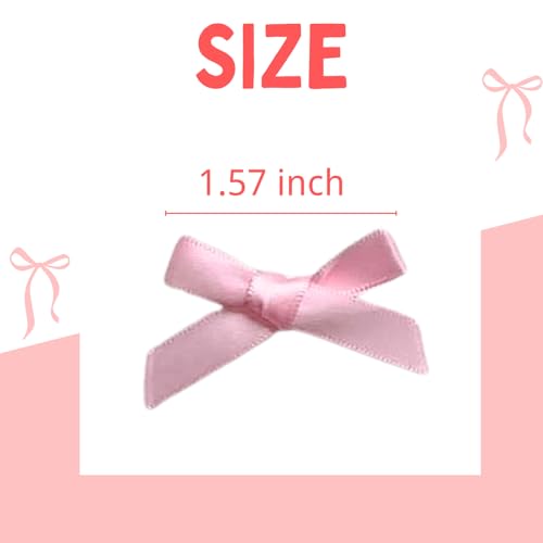 Image of 30pcs Bow Charms for Socks Mini Ribbon Bow Junk Socks Charms Brooch Pins Girly Y2K Decorative Pins for Shoes Shirts Hats Socks Gloves Crafts Coquette Safety Pins Accessories Bulk (Pink)