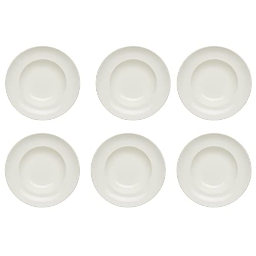 KHG 6er Set Pastateller, extra groß mit 30cm Durchmesser in weiß,...