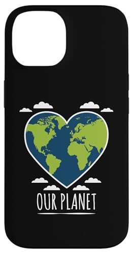 Custodia per iPhone 14 Ama il nostro pianeta clima cambiamento consapevolezza Giornata della Terra