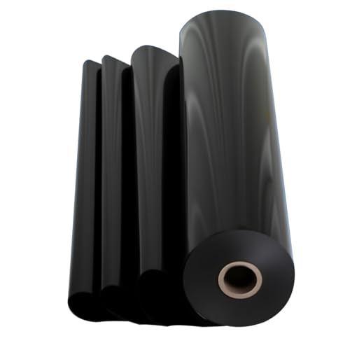 VOANZO Revestimiento para Estanque De Hdpe De 0,5 Mm Geomembrana Impermeable De Color Negro Resistente A Las Fugas para PiscifactoríAs Agricultura E Industrias 1,2 X 2,1 M CE